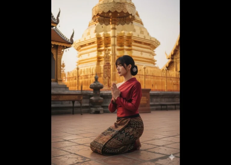 Tái hiện vẻ đẹp truyền thống Lanna bên dưới ánh hoàng hôn của chùa Doi Suthep