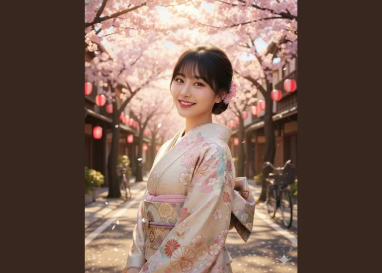 Hòa mình vào sắc hồng mùa xuân Nhật Bản với nụ cười nhẹ nhàng bên hoa anh đào