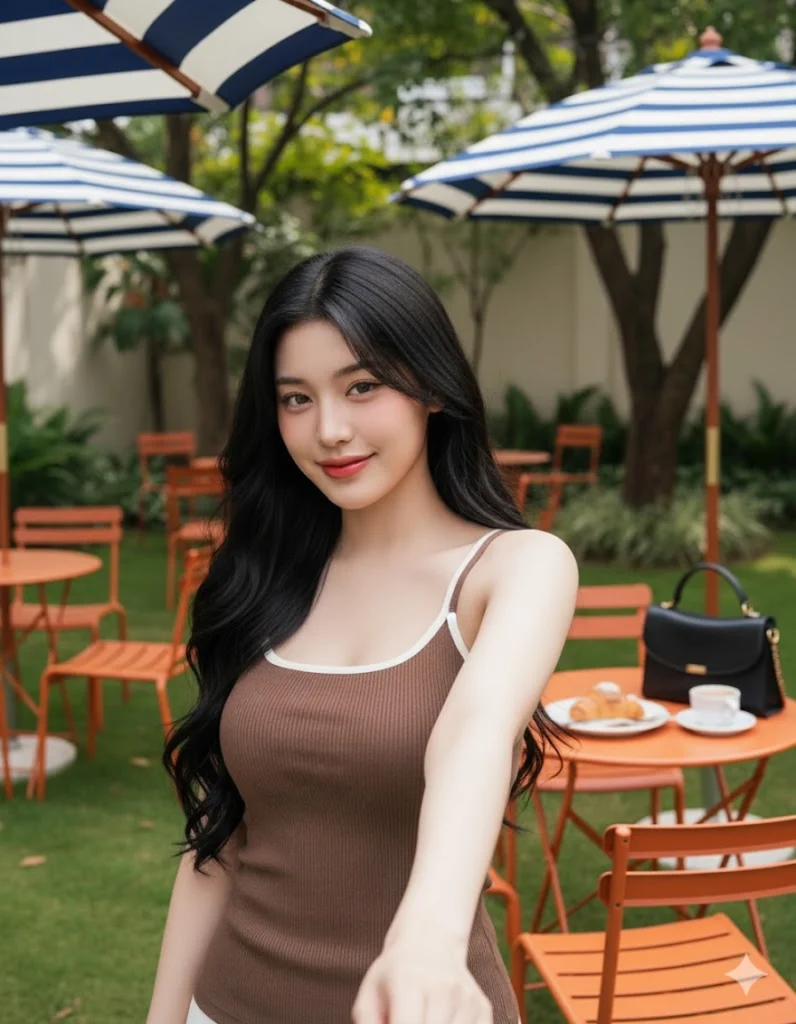 Chân dung thời trang hiện thực tuyệt đẹp của cô gái Thái dễ gây thương nhớ trong quán cà phê ngoài trời