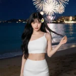 Cô gái bên bờ biển Italia với vẻ đẹp quyến rũ và phong cách thời thượng