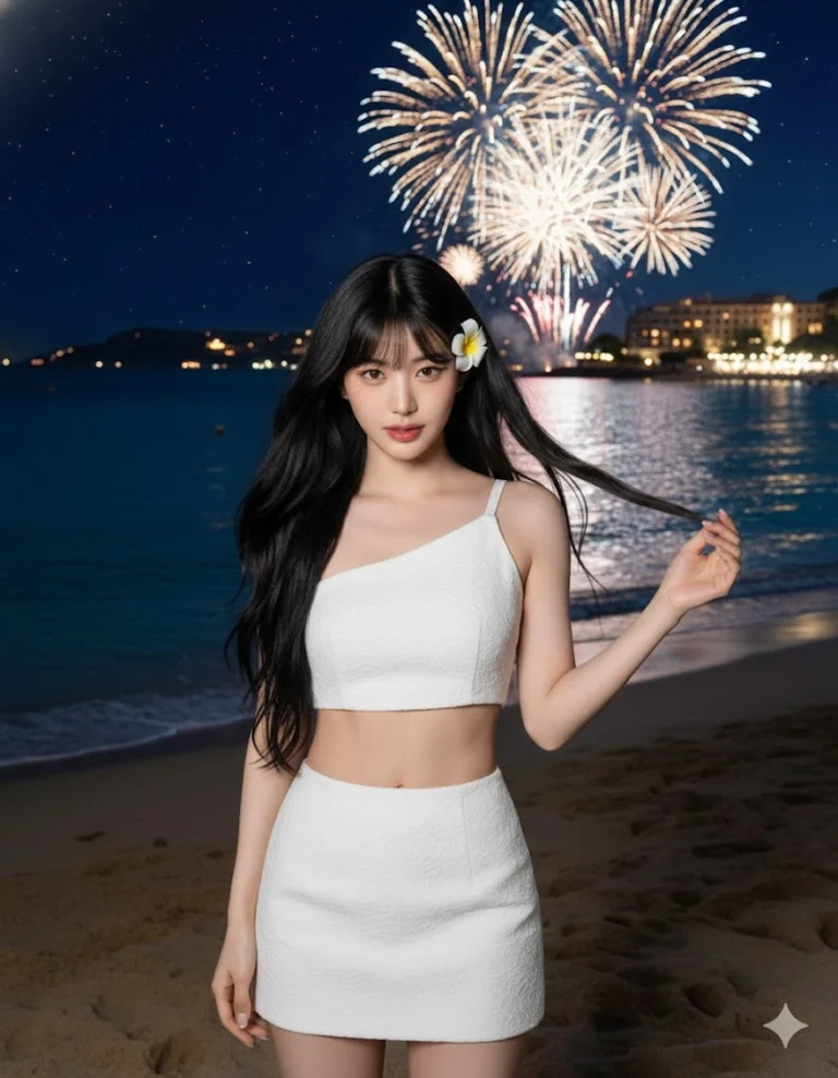 Cô gái bên bờ biển Italia với vẻ đẹp quyến rũ và phong cách thời thượng