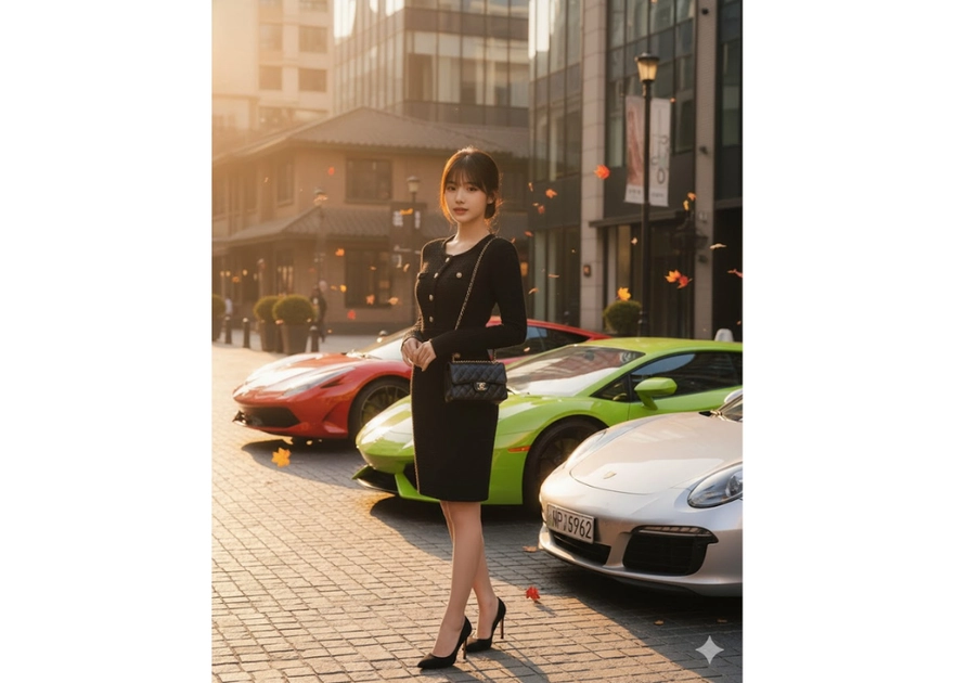 Lạc lối giữa Sài Gòn sang trọng với vẻ đẹp của cô nàng bên siêu xe