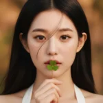 Vẻ đẹp tự nhiên và dịu dàng của cô gái Đông Á dưới ánh nắng chiều ấm áp