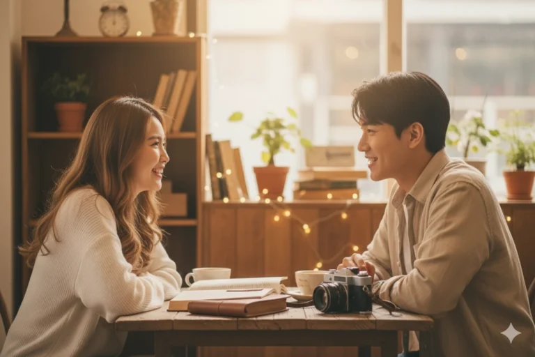 Chụp ảnh cặp đôi trẻ tại quán cà phê vintage đầy ấm cúng và thân mật