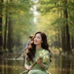 Khám Phá Hình Ảnh Cô Gái Xinh Đẹp Giữa Rừng Tràm An Giang