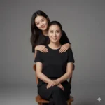 Khoảnh khắc ấm áp giữa mẹ và con trong bức chân dung gia đình giản dị