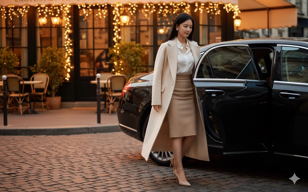 Thiên thần thời trang giữa phố cổ Paris tại lúc hoàng hôn tuyệt đẹp