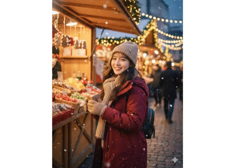 Tỏa sáng giữa chợ Giáng Sinh với phong cách năng động và ấm áp