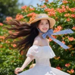 Tạo ảnh 8K chân thực của cô gái trẻ với phong cách mùa hè năng động