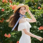 Tạo hình ảnh chân thực 8K của cô gái trẻ quyến rũ với phong cách tự nhiên và tươi sáng