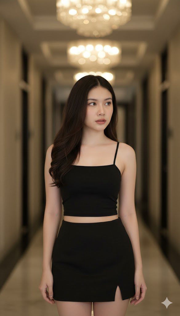 Cô gái trẻ với phong cách năng động và vẻ đẹp tự nhiên trong không gian ấm áp