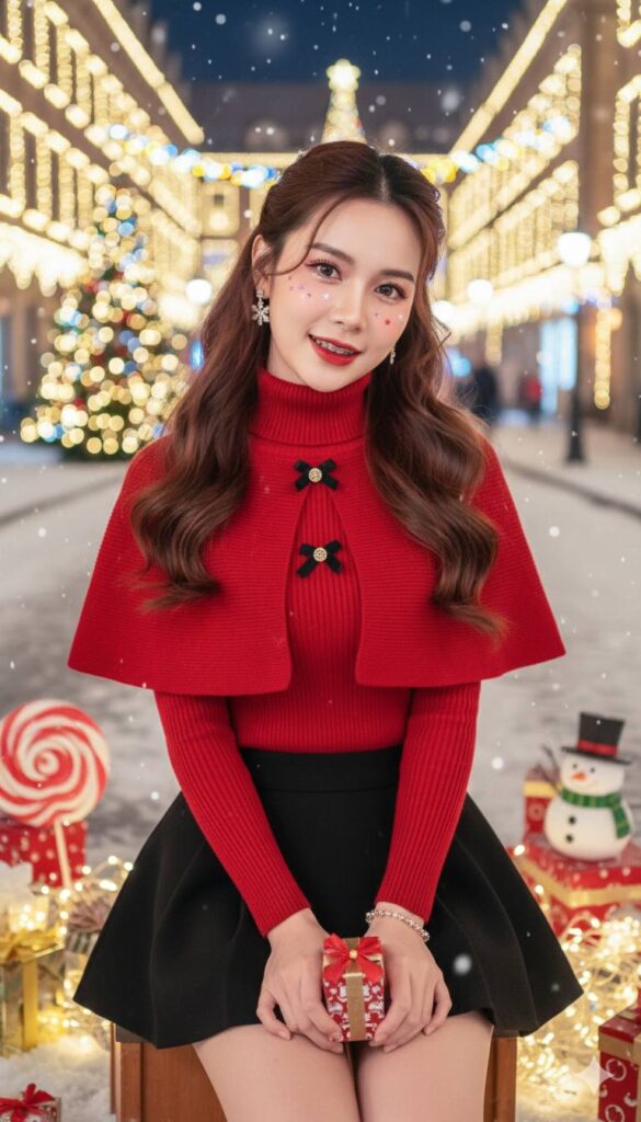 Hướng dẫn tạo hình ảnh cô gái xinh đẹp cho mùa Giáng Sinh tuyệt vời