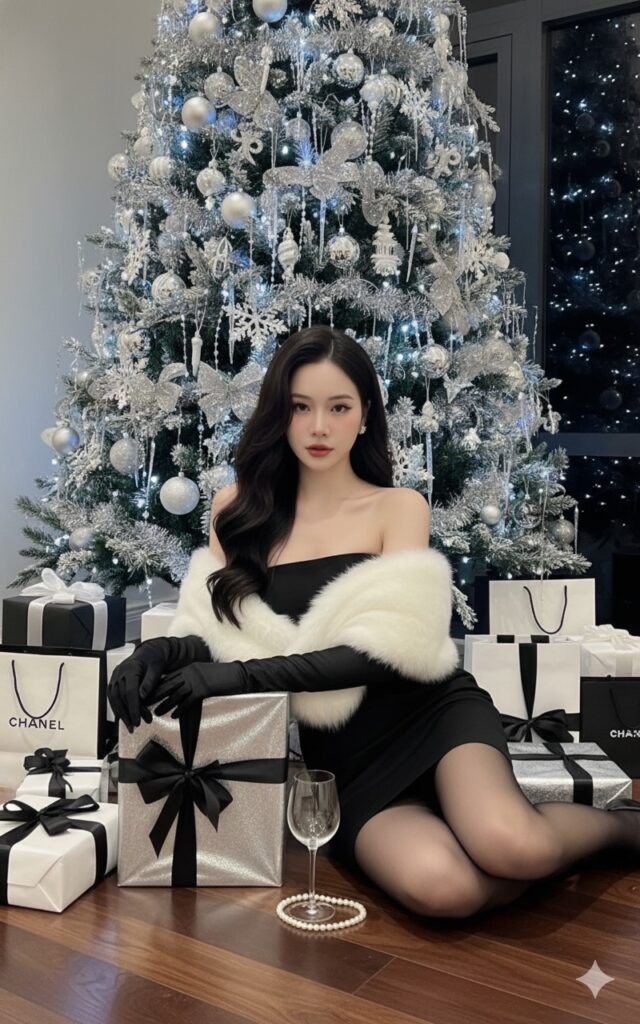 Chụp ảnh Giáng Sinh sang trọng cùng phong cách thời thượng và tinh tế.