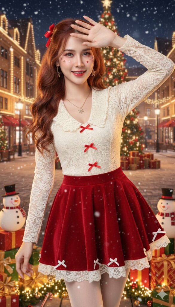 Vẻ đẹp Giáng sinh từ hình ảnh gốc với phong cách nữ tính và ấn tượng