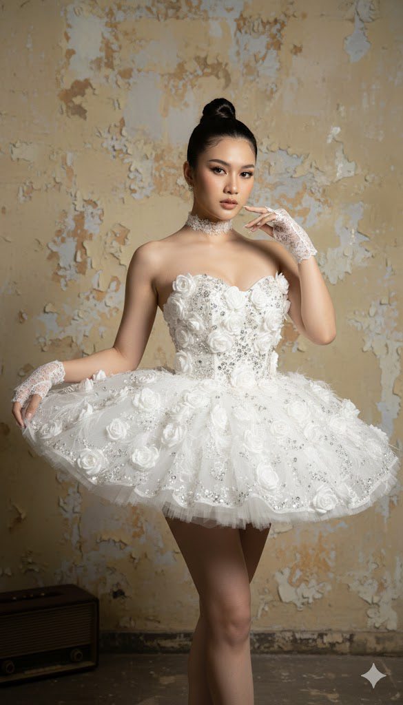 Chân Dung Nữ Nhân Xinh Đẹp Trong Không Gian Cổ Kính Và Lấp Lánh Mới Lạ