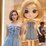 Chụp hình street-fashion sang trọng với cô gái bên cửa tiệm đồ chơi xa xỉ