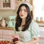 Nàng thơ trong bếp vintage làm mứt dâu tây ngọt ngào và phong cách Lolita đẹp mắt