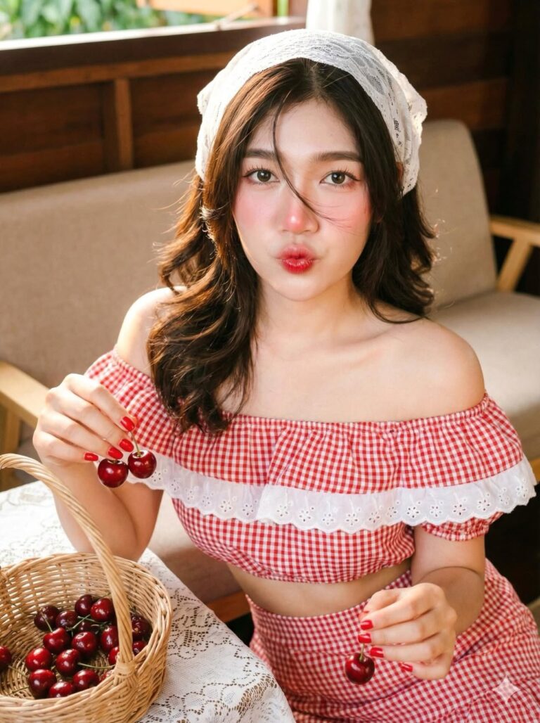 Chân dung cô gái Á Đông xinh đẹp giữa không gian ấm cúng và phong cách vintage