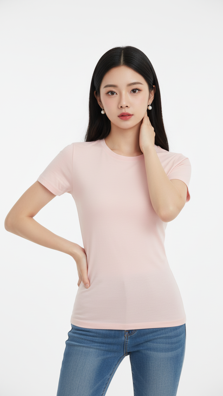 Chiếc áo cotton hồng nhẹ: Phong cách và sự tự tin trong từng chi tiết