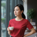 Sắc đỏ nổi bật cùng phong cách thanh lịch tại quán cà phê hiện đại