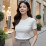 Phong cách thời trang hiện đại với áo cotton trắng và quần tây cao cấp