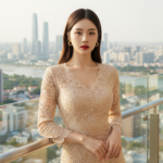 Diện trang phục thanh lịch giữa không gian sang trọng và phong cách tại trung tâm thành phố