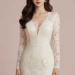 Tỏa sáng từng chi tiết với váy ren màu kem phong cách thanh lịch dành cho bạn trẻ