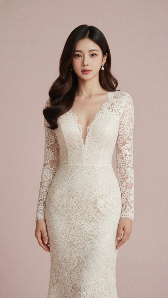 Tỏa sáng từng chi tiết với váy ren màu kem phong cách thanh lịch dành cho bạn trẻ