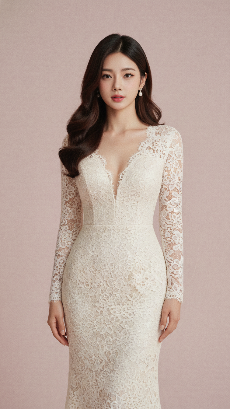 Tỏa sáng từng chi tiết với váy ren màu kem phong cách thanh lịch dành cho bạn trẻ