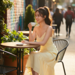 Áo Vàng Nhạt Kiểu Dáng Dễ Thương Cho Ngày Hè Năng Động Tại Phố Urban