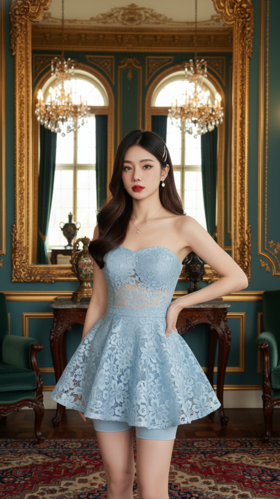 Đầm xòe xanh dương tinh tế cho cô nàng tự tin tỏa sáng giữa không gian sang trọng