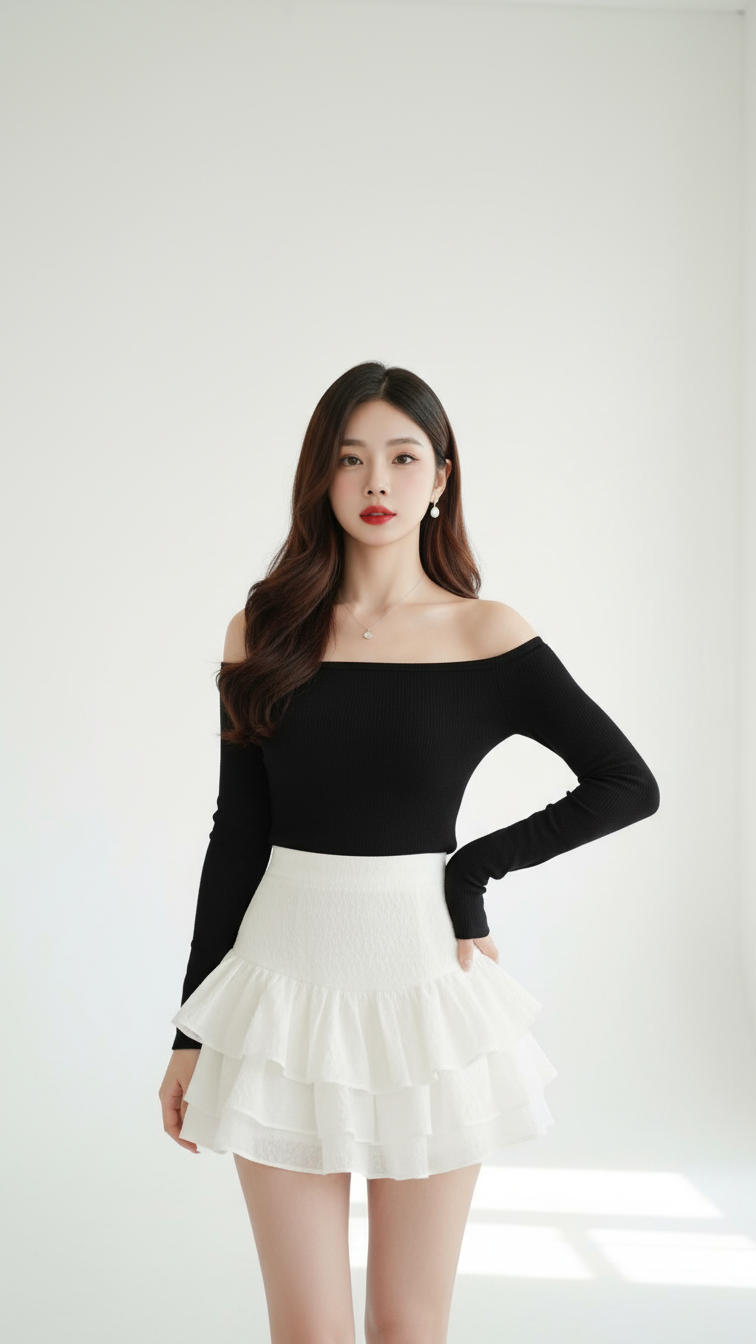 Chân dung cô gái tự tin trong trang phục mùa hè thanh lịch và nổi bật