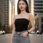 Xem mẫu thời trang với quần jeans baggy màu xám thanh lịch cho các bạn trẻ năng động