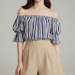 Chân dung cô gái tự tin với trang phục nữ tính trong studio chuyên nghiệp