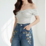 Ngắm nhìn phong cách nữ tính trong bộ jeans cao cấp tại studio chụp ảnh chuyên nghiệp