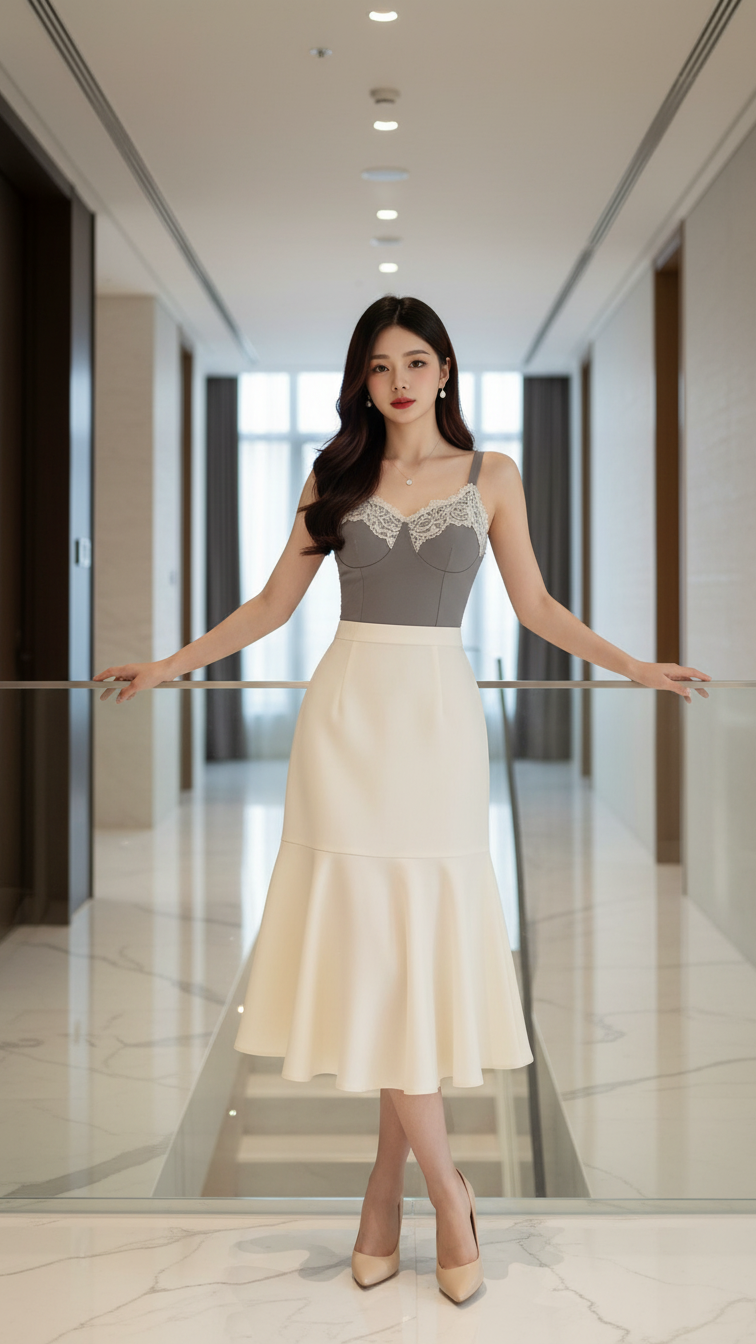 Chân dung quý cô trẻ trung trong không gian sang trọng và phong cách hiện đại