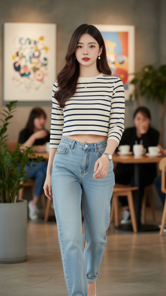 Chân dung cô gái trẻ tại quán cafe hiện đại phong cách trẻ trung và cá tính