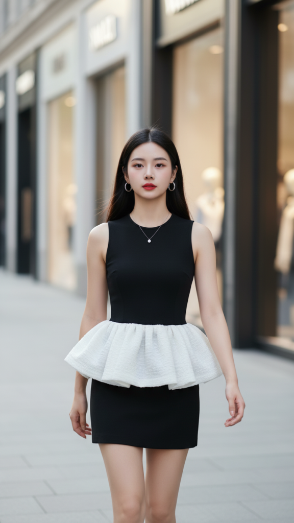 Chân dung thanh lịch của cô gái trẻ với phong cách thời trang đẳng cấp đường phố