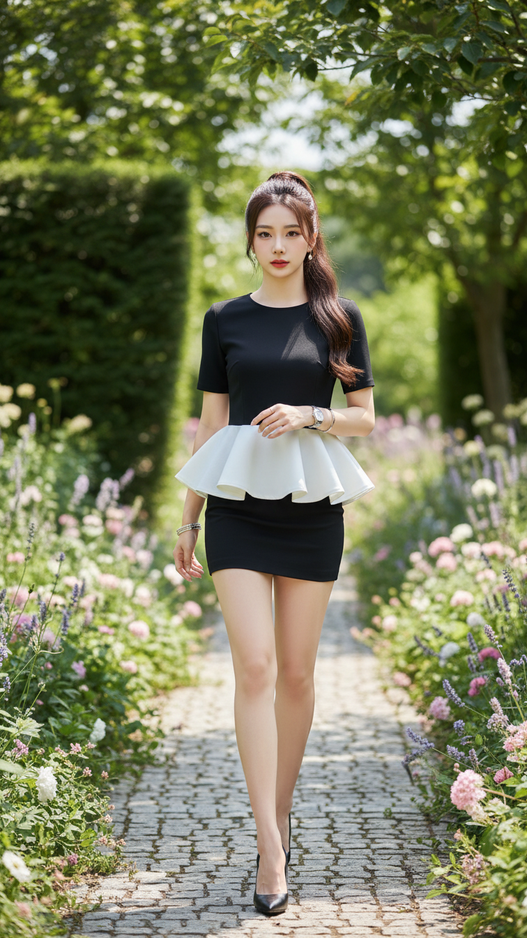 Chân dung thanh lịch của thiếu nữ giữa không gian hoa cỏ tươi đẹp