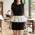 Chân dung cô gái trẻ thanh lịch tại quán café sang trọng