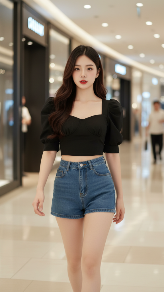 Phong cách thời trang trẻ trung trong không gian mua sắm sang trọng dành cho bạn gái 18-25 tuổi