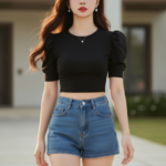 Chân dung cô gái trẻ tự tin với phong cách thời trang hiện đại tại biệt thự sang trọng