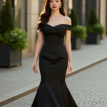 Chân dung nữ sắc sảo trong trang phục đen tuyệt đẹp giữa phố sang trọng