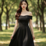 Chân dung thanh lịch của cô gái trẻ giữa công viên yên bình