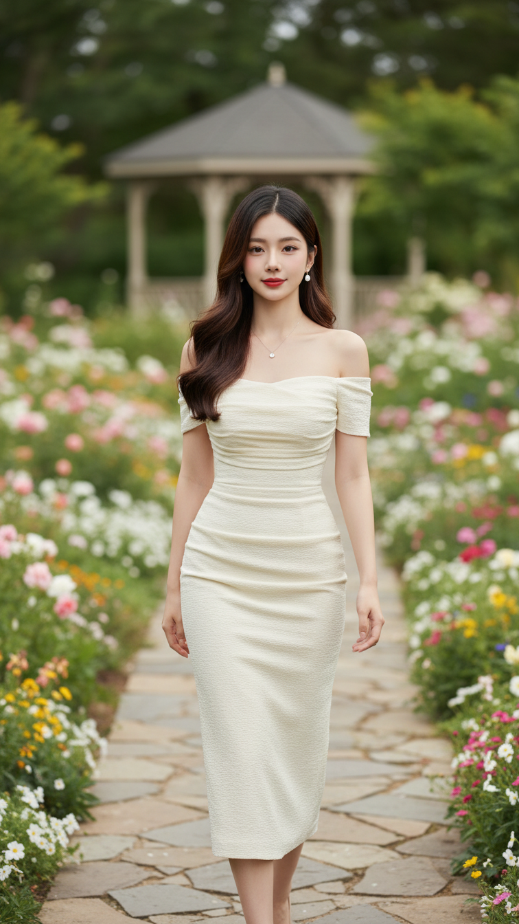 Tạo chân dung trẻ trung với vẻ đẹp thanh lịch giữa khu vườn rực rỡ và tươi mát