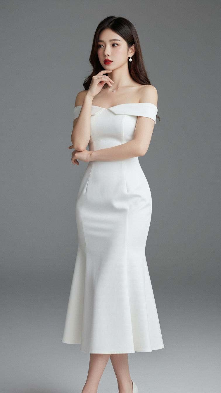 Chân dung chân thực của người mẫu trẻ với phong cách thanh lịch và tự tin