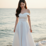 Ghi lại vẻ đẹp tự nhiên của một cô gái trẻ bên bãi biển chiều tà