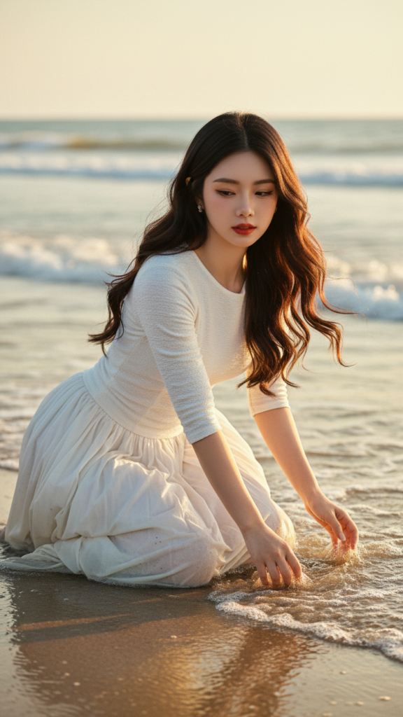 Chân dung trẻ trung bên biển với nét đẹp tự nhiên và sự tự tin cuốn hút