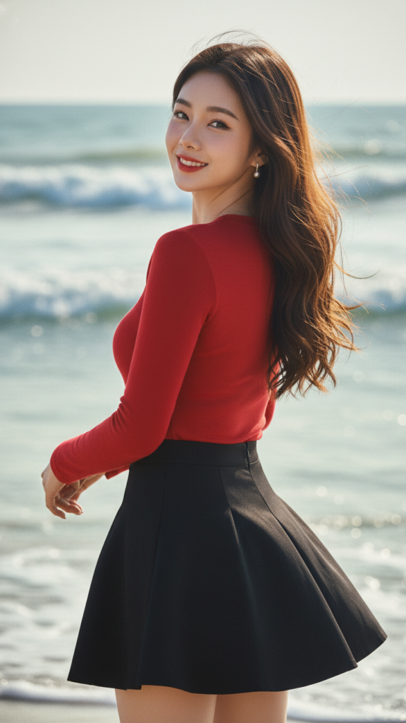Chân dung đẹp của cô gái trẻ bên biển với phong cách và thần thái cuốn hút