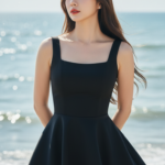 Chân dung nữ thanh niên giữa biển cả sang trọng và tự tin